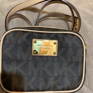 Michael Kors Brown and Tan small Crossbody Bag